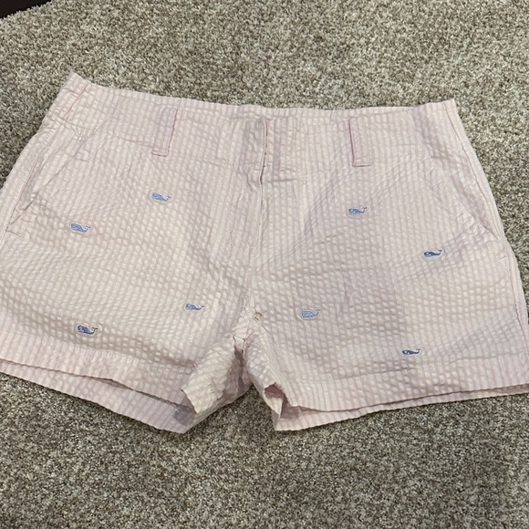Vineyard Vines Pants - Vineyard Vines Light Pink Women's Seersucker Shorts